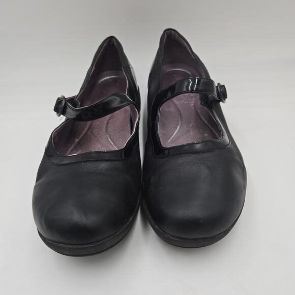 Dansko Shoes Womens Sz 11 / 42 Black Mary Jane Leather Strap Comfort Work Casual - Picture 2 of 6